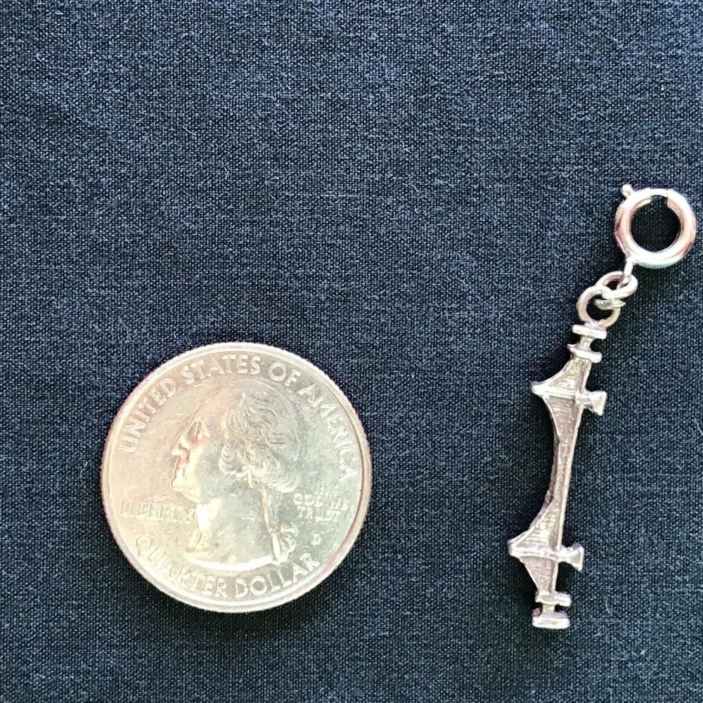 Golden Gate Bridge California Charm Vtg Sterling Silver Pendant Clasps